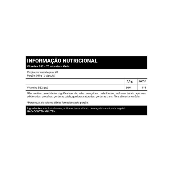 Vitamina B12 - 70 capsulas (Vegano) - Image 3