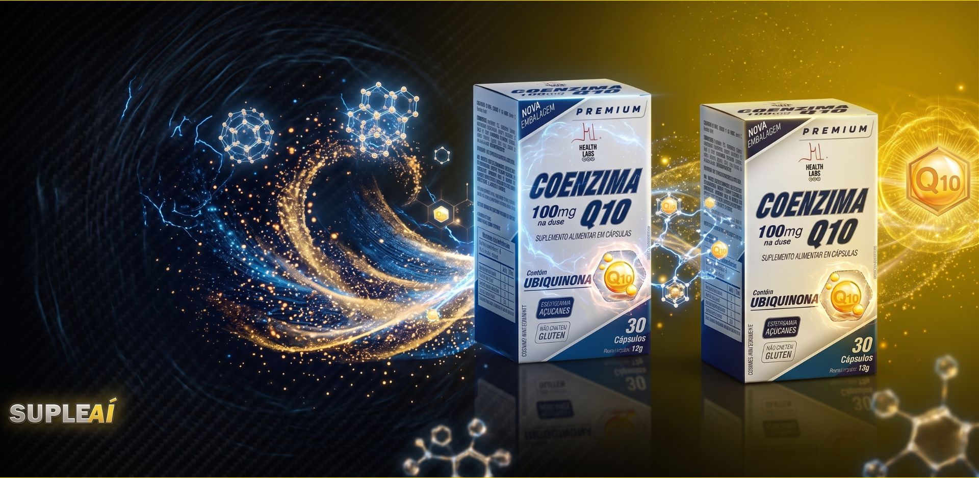 Coenzima Q10 - 100mg Health Labs - Saúde Vascular