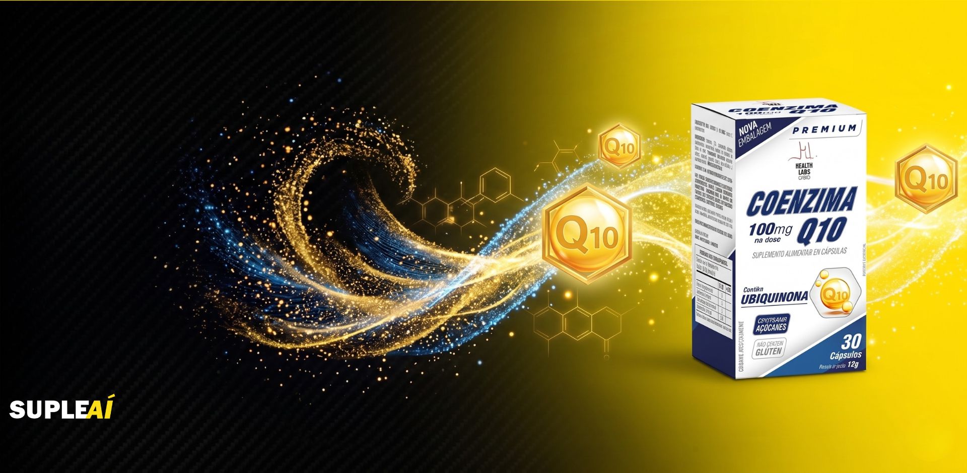 Coenzima Q10 - 100mg Health Labs - Saúde Vascular