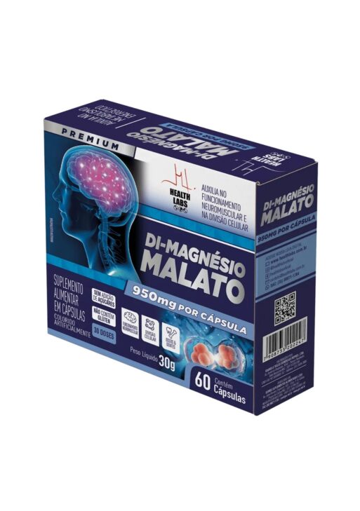 Di-Magnésio Malato 60 caps - Health Labs